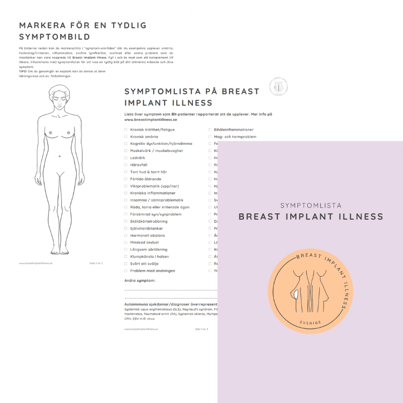 symptomlista breast implant illness